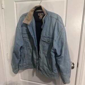 Sun River Vintage Light Wash Jean Jacket 80’s Men’s Size XL Western Padded